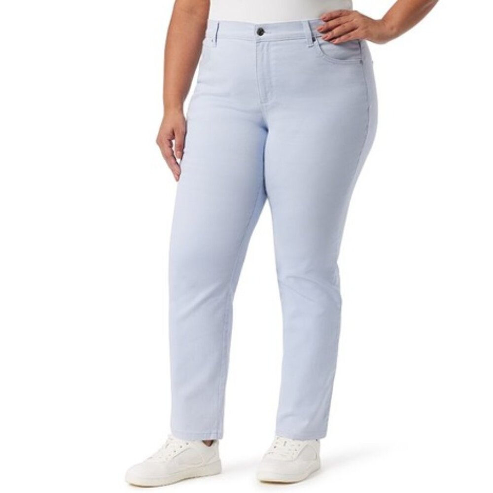 Plus Size Gloria Vanderbilt Amanda Classic Jeans, Size: 24W Short, Dreamy Blue